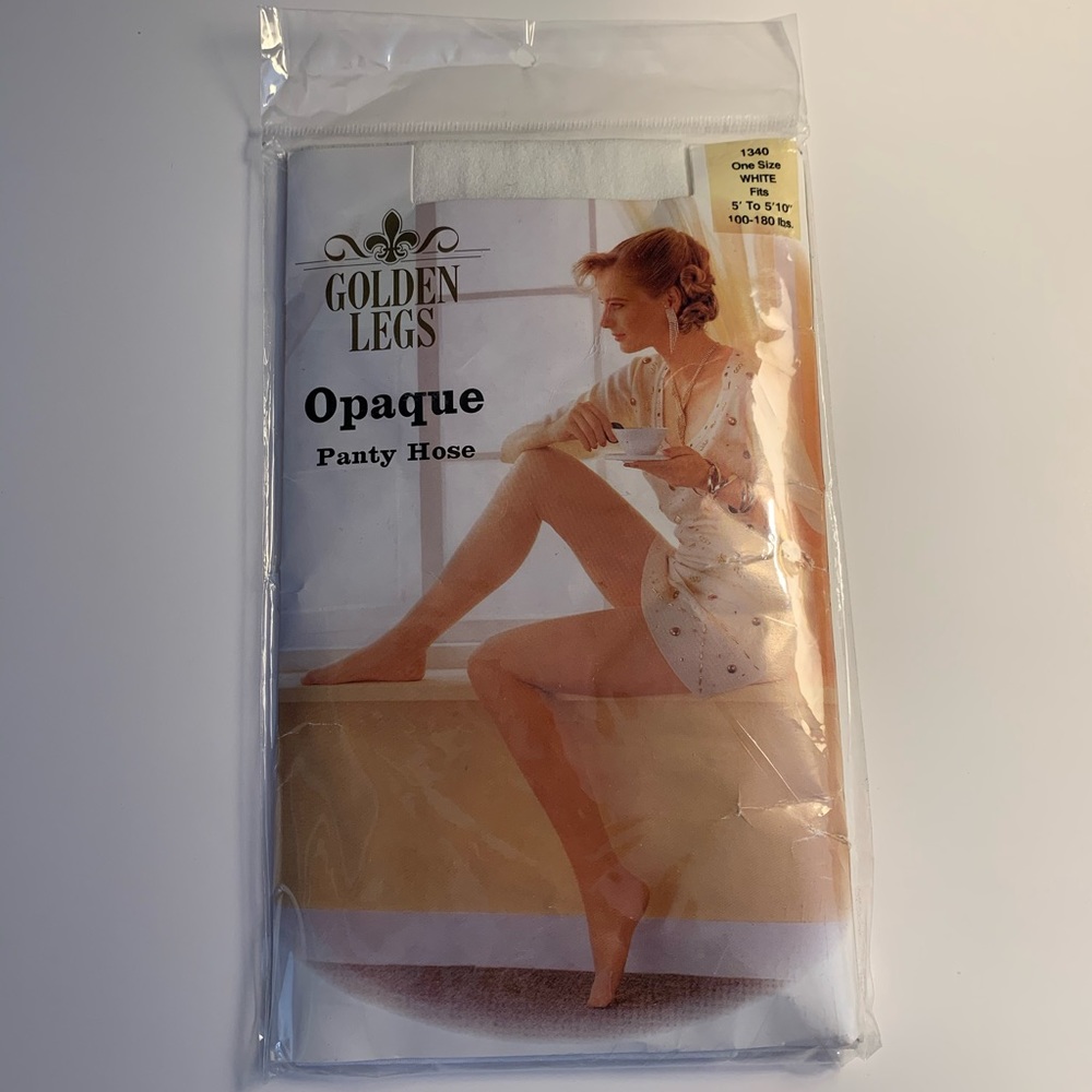 Opaque Panty Hose - White